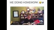 'Me doing homework' (zachwtflmao) 😂💀