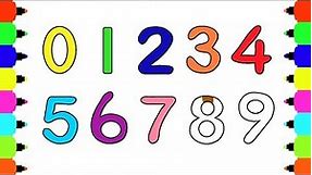 123 Numbers Coloring Pages How To Draw Numbers 0 To 9 And Coloring Pages For Kids