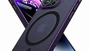 TORRAS Magnetic Guardian Designed for iPhone 15 Pro Max Case [Military Grade Drop Tested] [Compatible with MagSafe] Slim Translucent Matte Case for iPhone 15 Pro Max Phone Case (6.7") 2023, Purple