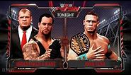 WWE RAW 2K15 : Undertaker & Kane vs John Cena - Brock Lesnar Returns 08/03/15 (Guest Booker)