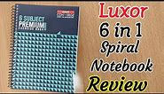 Luxor 6 Subject Spiral Notebook Review | Luxor Converge Premium Notebook
