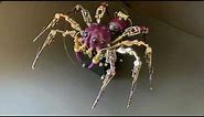 Steampunk Mechanical Metal Purple Spider moyustore
