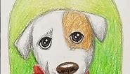 How to Draw a Cute DOG with Colored Pencils