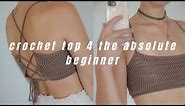 the FIRST crochet top you should make as a beginner! | in-depth tutorial *read description first*