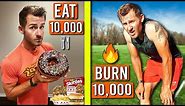 I Tried To EAT and BURN 10,000 Calories in 24 HOURS!
