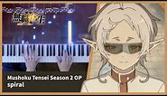 Mushoku Tensei Season 2 OP - "spiral" - Piano Sheets & Visualizer Video / LONGMAN