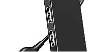 USB Hub, USB Splitter,USB Extender,USB 4-Port Adapter,Multi USB Port Extension Dongle for Laptop, PC, MacBook, MacBook Pro/Mini, iMac, Surface Pro and More (1 to 4 USB Expander)