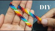 How to make a colorful beaded bracelet: Tutorial/Simply seed beads bracelet