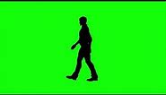 Man walking Green Screen background
