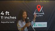 4 foot 11 inches-Aayusha Karki | Body positivity poetry | Poemस्थान Open Session