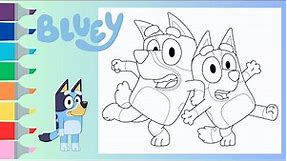 Bluey Coloring Book Pages | Bluey, Bingo, Bandit, Chilli | Speed Coloring Bluey