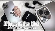 NEW🍎 Unboxing IPhone 12 Pro Max Graphite + AirPods + Accesorios