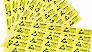 ULTECHNOVO 450pcs ESD Labels Caution Electronic Devices Labels Devices Static Warning Stickers Labels (Yellow) 55x25mm