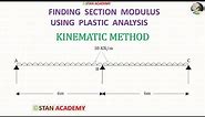 Plastic Analysis Problem No - 8 ( Finding Section Modulus in a Two span continuous Beam )