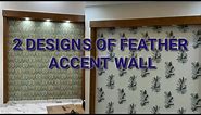 WALLPAPER IDEAS FOR FEATHER ACCENT WALLS IN BEDROOMS ||LIVING ROOM