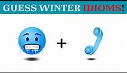 Guess Winter Idioms By Emoji Quiz Challenge: Emoji Game