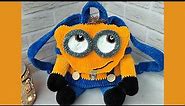 Crochet Backpack Minion Tutorial, How To Crochet Kids Backpack, The easiest way to crochet a bag