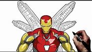 How To Draw Iron Man MK 85 | Step By Step | Marvel