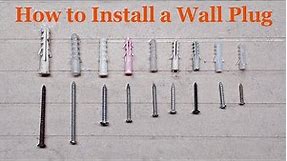 How to Install a Wall Plug. How to select Drill bit