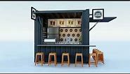 Coffee Container Kiosk 10ft 3D Model Preview