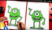 How To Draw Mike Wazowski From Monsters, Inc.