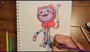 DJ Catnip coloring page | Gabby's Dollhouse colored pencils #djcatnip #gabbysdollhouse #coloring