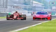Ferrari F1 2018 vs La Ferrari - Monza