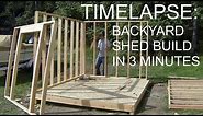 Complete Backyard Shed Build In 3 Minutes - iCreatables Shed Plans