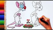 How to draw Pinky | Drawing Pinky and Brain | Easy drawing tutorials | learning for arts