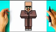 How to DRAW VILLAGER MINECRAFT