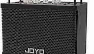 JOYO 15W Rechargeable Electric Guitar Amp Electric & Acoustic Guitar Amplifier with 9 Amp Models & 6 Effects Guitar Practice Amp Digital Modeling Combo Amplifier (DC-15S)
