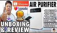 AFFORDABLE AIR PURIFIER FROM SHOPEE/LAZADA (UNBOXING/REVIEW) LCD DISPLAY, HEPA FILTER,REMOTE & TIMER