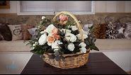 Simple Rose Basket Arrangement Floristry Tutorial