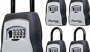 Master Lock Key Lock Box, Outdoor Lock Box for House Keys, Key Safe with Combination Lock, 5 Key Capacity, 5 Pack, 5400EC5, Black