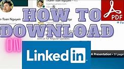 How to download file on Linkedin and how to post with file tutorial