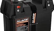 ALL-TOP Smart Battery Box, 12V Marine Case w/ 50AMP Connectors, Multi Ports & Circuit Breaker for Trolling Motor, RV & Solar Panel, Battery Not Included