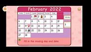 starfall calendar for February 5th 2022 for the 2nd time