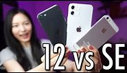 比大小 iPhone 12 5.4” vs iPhone SE/SE 2020 尺寸比較 iPhone 12 就是你在尋找的小手機