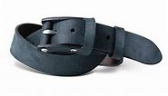 PEGAI Distressed Leather Belt for Men | Rustic Minimalist Handcrafted Leather Belt | Boone (36, Charcoal Black)