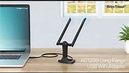 BrosTrend AC1200 Long Range USB WiFi Adapter, Brings Blazing Fast WiFi and Better Signal for Your PC