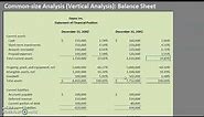 Common-size Analysis (Vertical Analysis): Balance Sheet