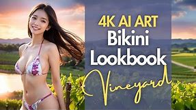 [4K] AI ART video - Japanese Model Lookbook in Vineyard