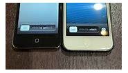 iPod touch 4 on iOS 4 vs iPhone 5 on iOS 6 boot up test #shorts #ipodtouch #ios4 #iphone5 #ios6