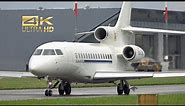 (4K) Dassault Falcon 7X and 8X arrival and departure Compilation VIP Biz Jets