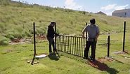 US Door and Fence 2 in. x 2 in. x 6.5 ft. Black Metal Fence Post with Post Cap P278PUS