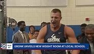 Former Patriots legend Rob Gronkowski unveils new weight room at a Boston school