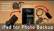 How-to: Use the iPad to backup photos from DSLR or Mirrorless Camera