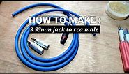 HOW TO MAKE 3.5MM jack to rca male || aux to rca ,