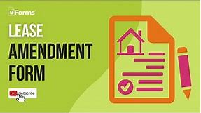 Lease Amendment Form - EXPLAINED