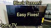 Sony TV: Black Screen, Won't Turn On? FIXED!